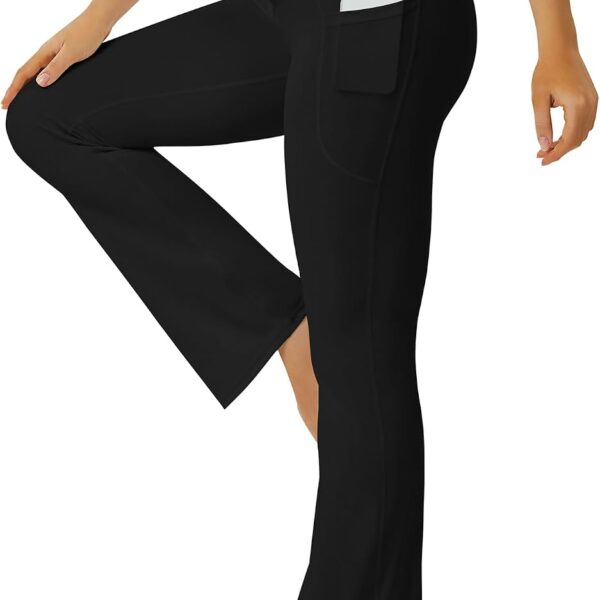 FOHOFO Flare Leggings with Pockets – Crossover Yoga Pants