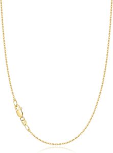 Jewlpire 18K Gold Plated Cable Chain Necklace