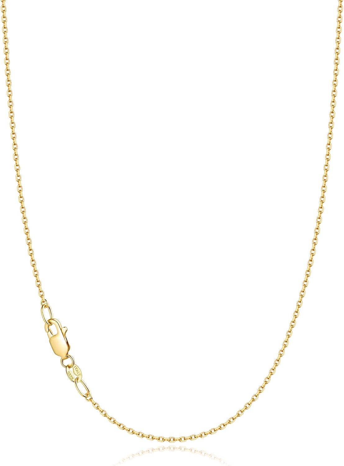 Jewlpire 18K Gold Plated Cable Chain Necklace