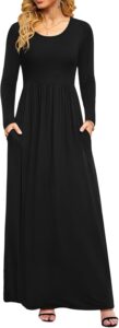 DB MOON Long Sleeve Maxi Dress with Pockets