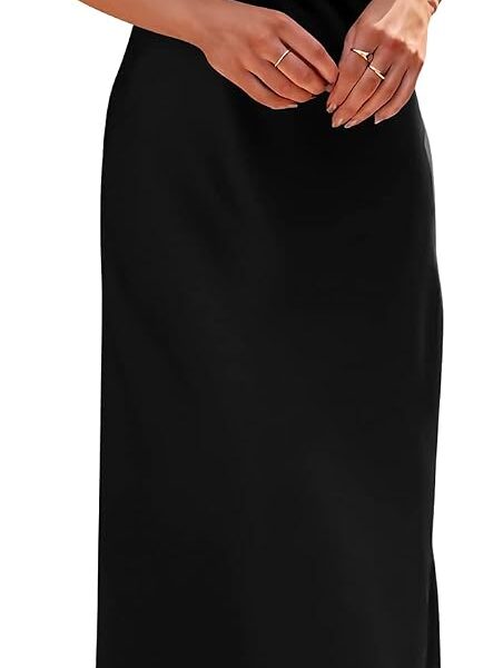 PRETTYGARDEN Satin Maxi Cocktail Dress