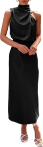 PRETTYGARDEN Satin Maxi Cocktail Dress