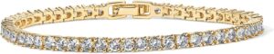 PAVOI 14K Gold Plated 3mm Tennis Bracelet