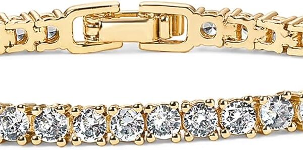 PAVOI 14K Gold Plated 3mm Tennis Bracelet