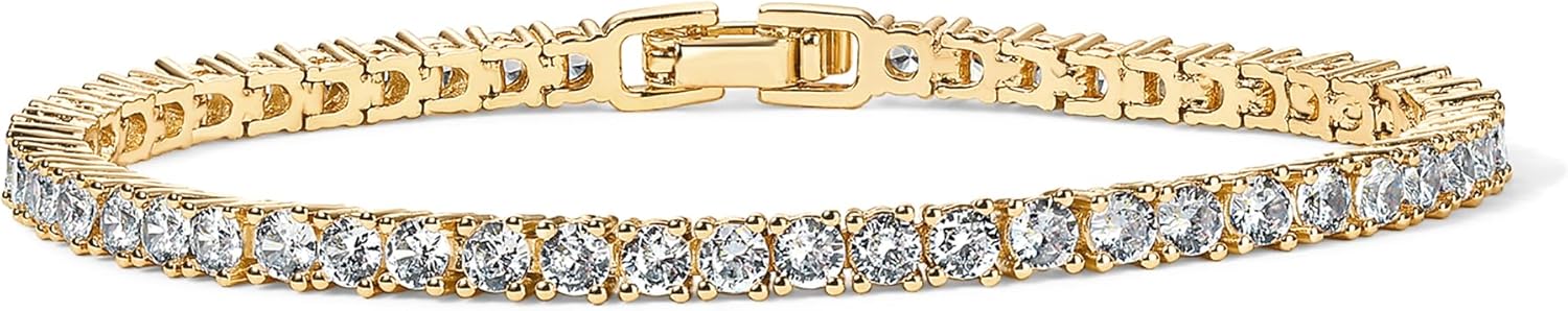 PAVOI 14K Gold Plated 3mm Tennis Bracelet