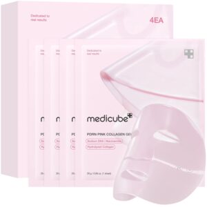 medicube PDRN Pink Collagen Jelly Gel Mask, 4 Pack