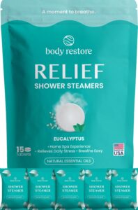BodyRestore Shower Steamers – 15 Pack Eucalyptus