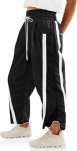 Fisoew Baggy Wide-Leg Pants – Drawstring Y2K Track Pants