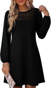 Dokotoo Crewneck Babydoll Mini Dress