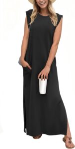 GRECERELLE Casual Maxi Dress with Pockets