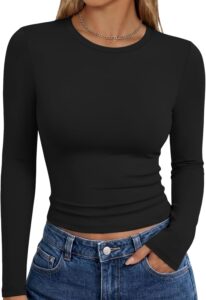 Trendy Queen Women’s Long Sleeve Fitted T-Shirt
