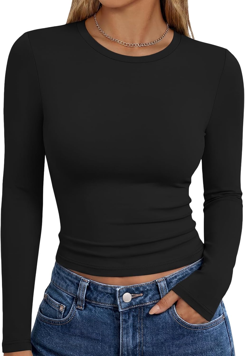 Trendy Queen Women’s Long Sleeve Fitted T-Shirt