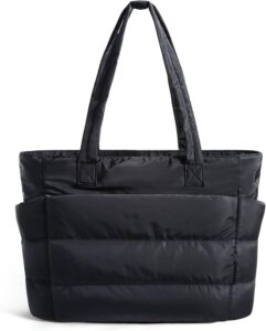 BAGSMART Puffy Laptop Tote – Padded 15.6″ Work Handbag