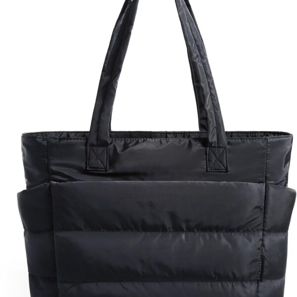 BAGSMART Puffy Laptop Tote – Padded 15.6″ Work Handbag