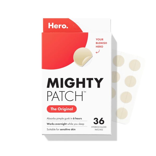 Mighty Patch Original Nighttime Acne Pimple Patches, 36 Ct