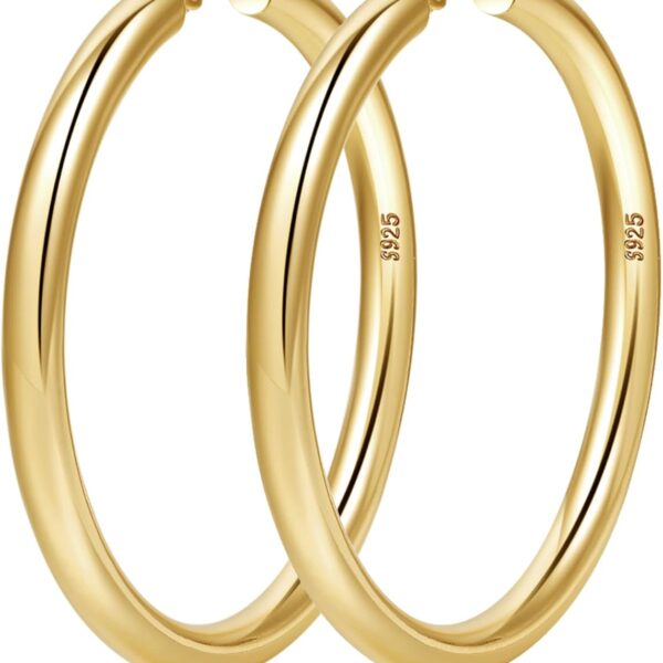 Gold Thick Chunky Hoop Earrings – 20/30/40/50/60MM