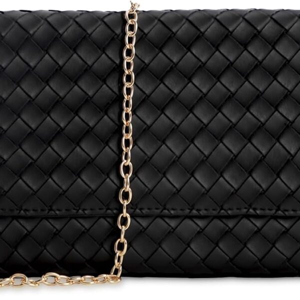 U+U Chain Crossbody Clutch – Card Slots, Fits Phone