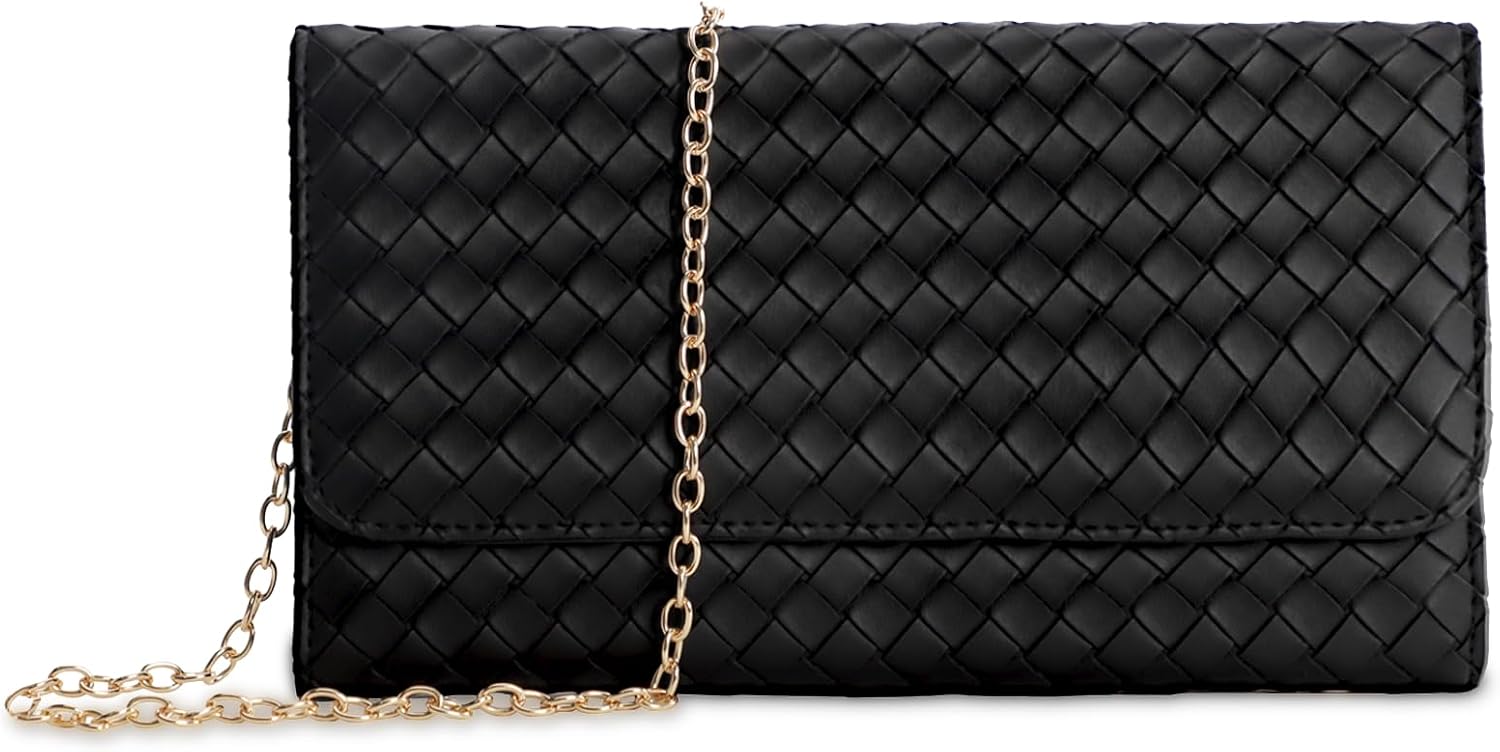 U+U Chain Crossbody Clutch – Card Slots, Fits Phone