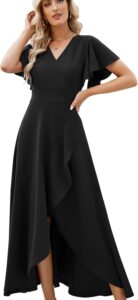 ZZV V-Neck Formal Evening Gown
