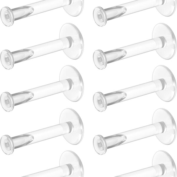 WildVibe Bioflex Clear Stud Earrings – 16g & 18g