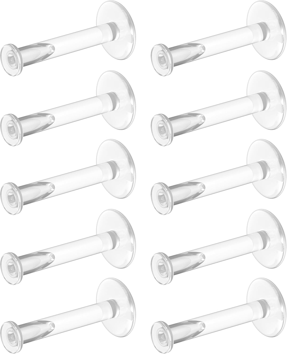 WildVibe Bioflex Clear Stud Earrings – 16g & 18g