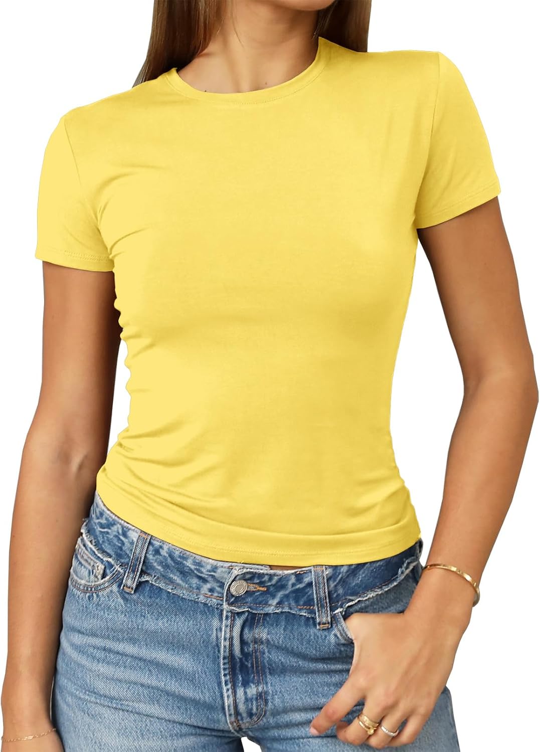 Abardsion Women’s Slim-Fit Short Sleeve Tee
