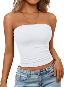 Trendy Queen Women’s Strapless Bandeau Crop Top