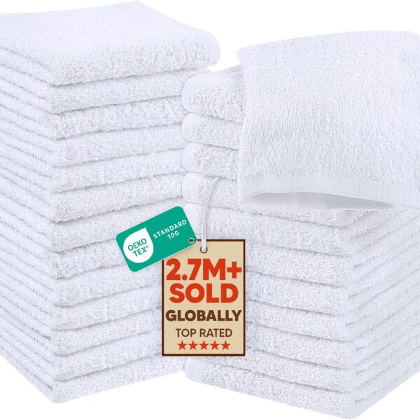 Utopia Towels Washcloths – 24 Pack, 100% Cotton