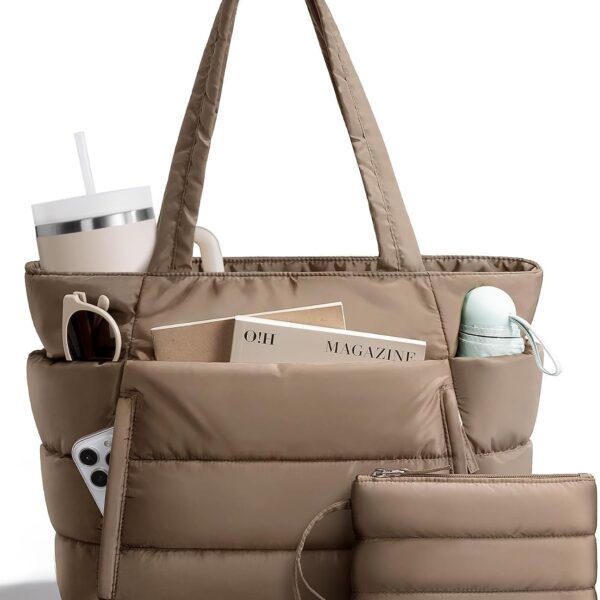 Bagstellar Lightweight Puffer Tote – Quilted Carry-On Purse