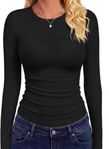 GAYHAY Women’s Fitted Long Sleeve Basic Tee