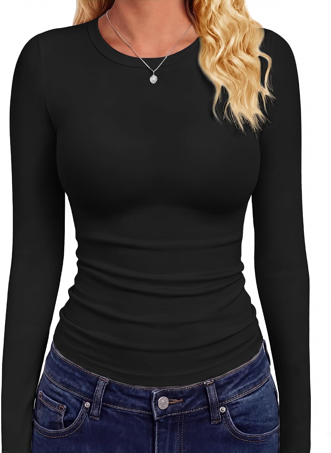 GAYHAY Women’s Fitted Long Sleeve Basic Tee