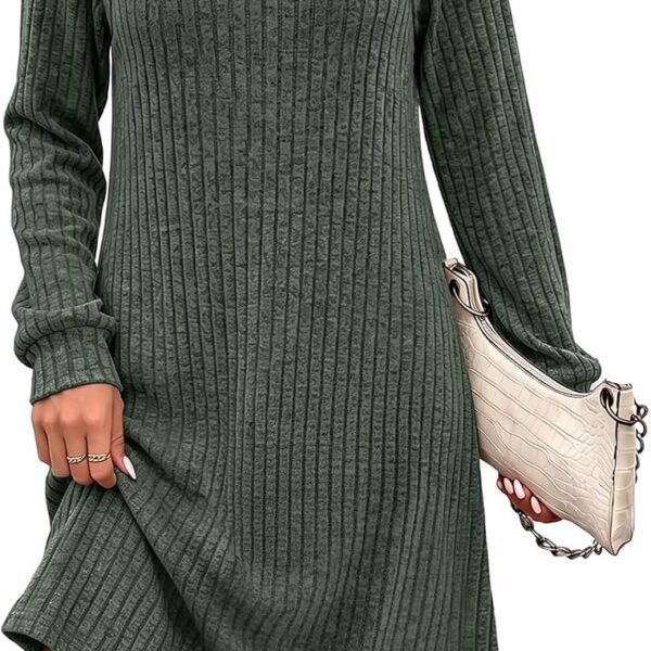 OFEEFAN Long Sleeve Fall Dress with Pockets