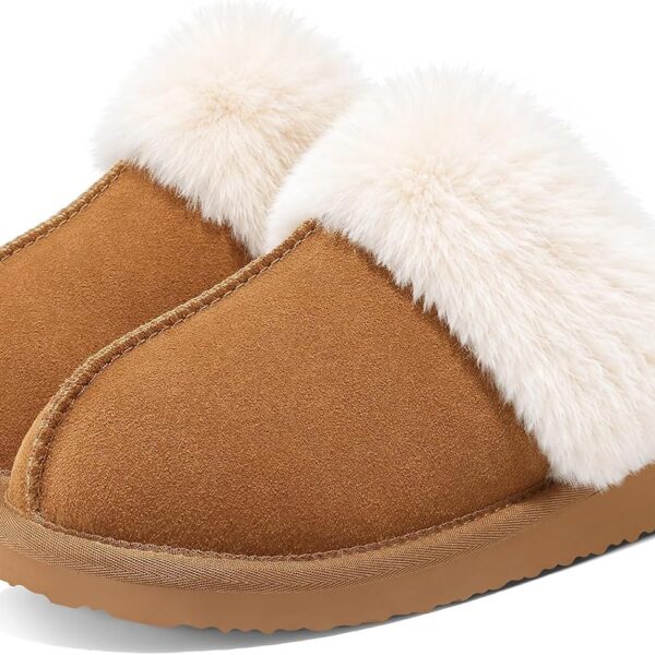 Litfun Women’s Fuzzy Memory Foam Slippers