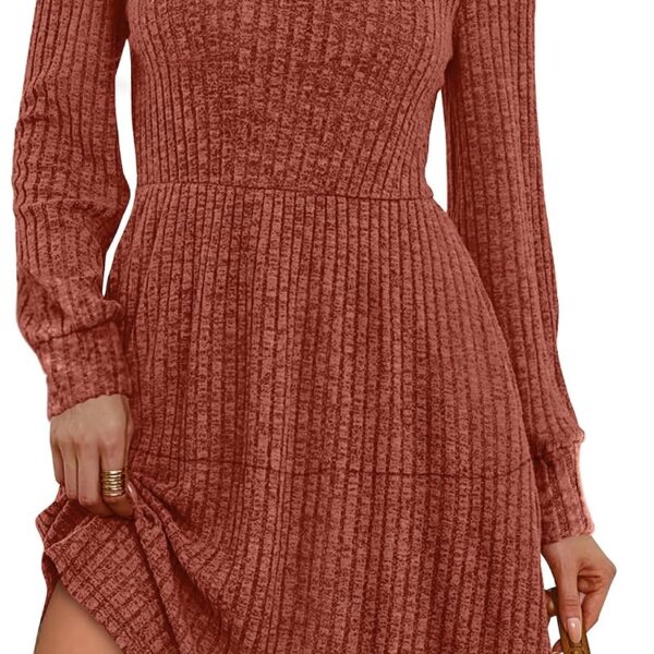 Sampeel Square Neck Babydoll Sweater Dress