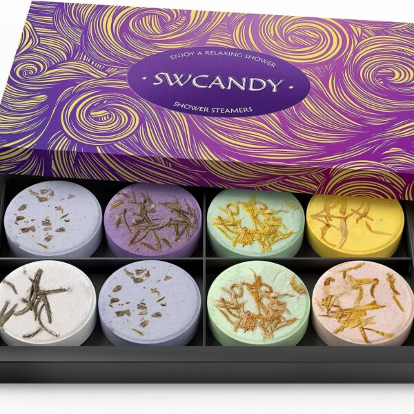 SWCANDY Shower Steamers – 8-Pack Aromatherapy Spa Gift