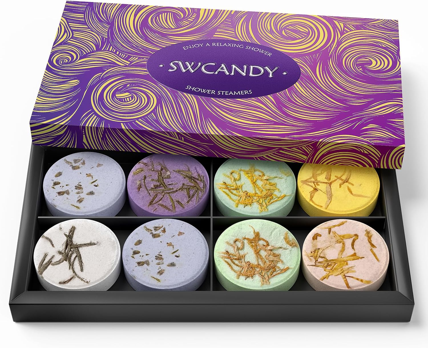 SWCANDY Shower Steamers – 8-Pack Aromatherapy Spa Gift