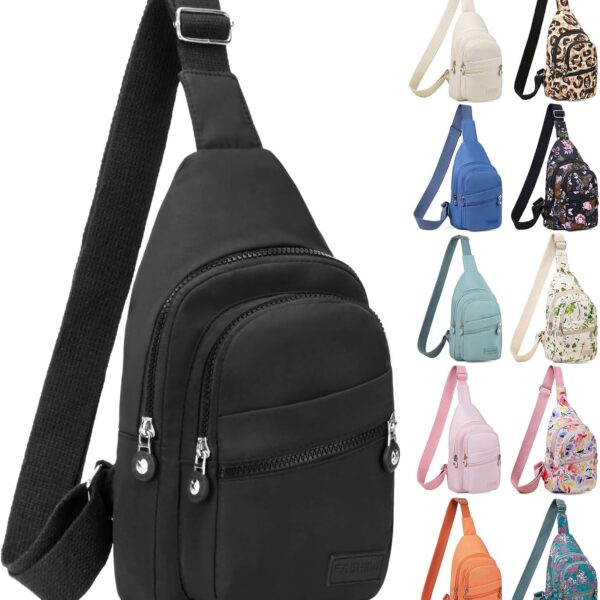 Banelu Small Sling Backpack Crossbody Bag – Black