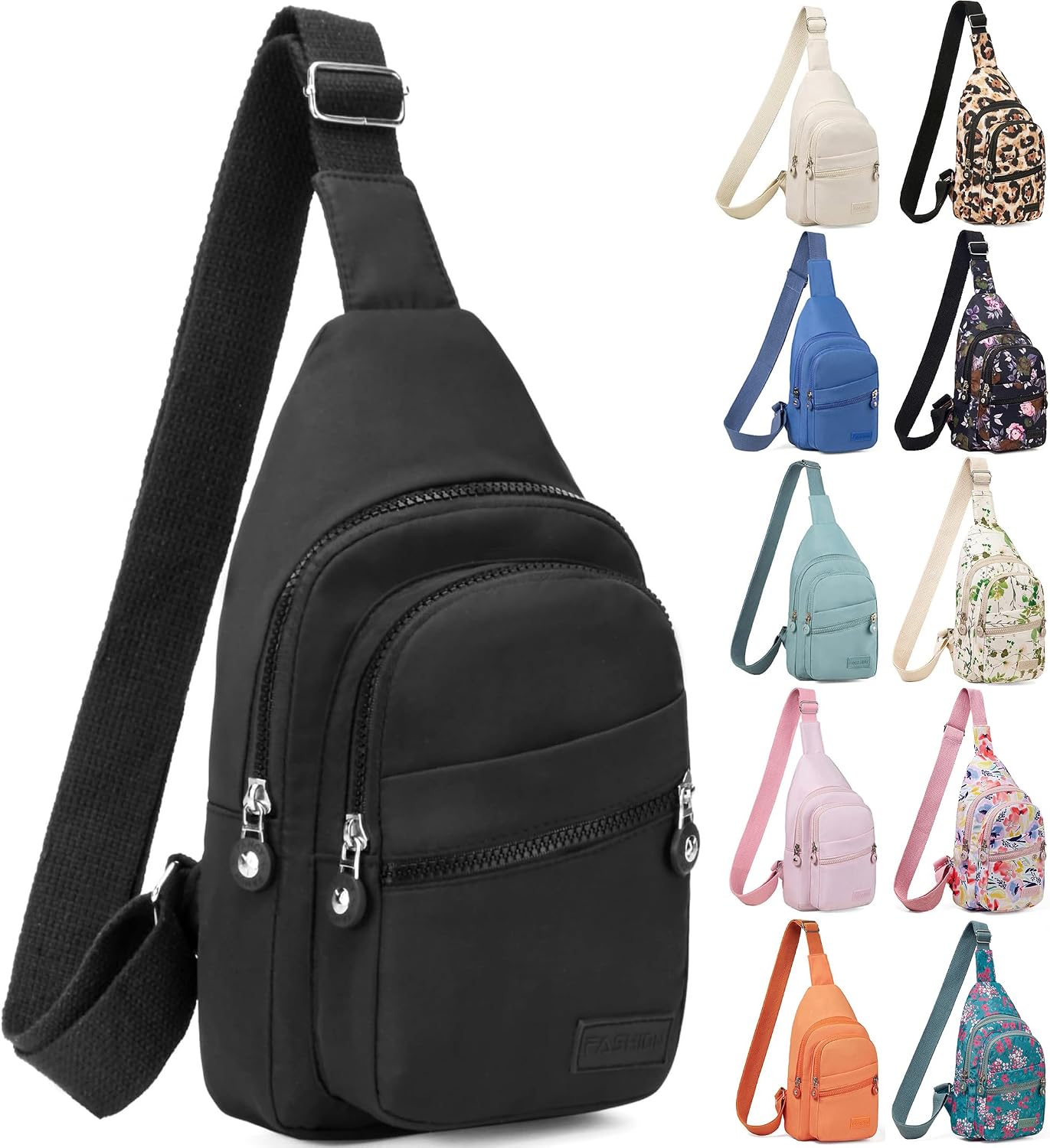 Banelu Small Sling Backpack Crossbody Bag – Black
