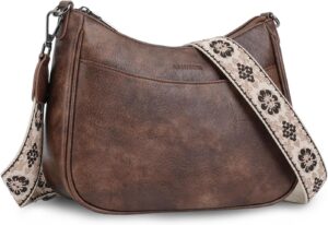 APHISON Leather Crossbody Purse – Multi-Pocket Organizer
