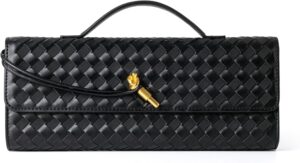 Joryin Woven Evening Clutch – Leather & Suede Crossbody