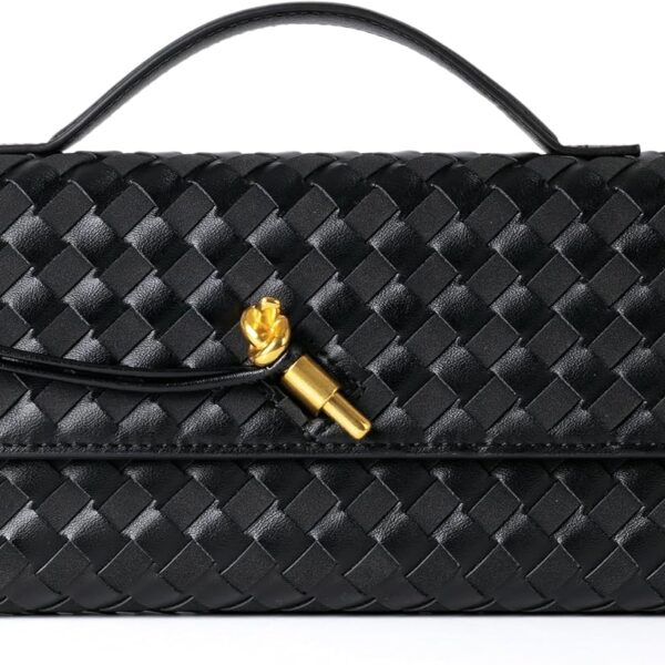 Joryin Woven Evening Clutch – Leather & Suede Crossbody