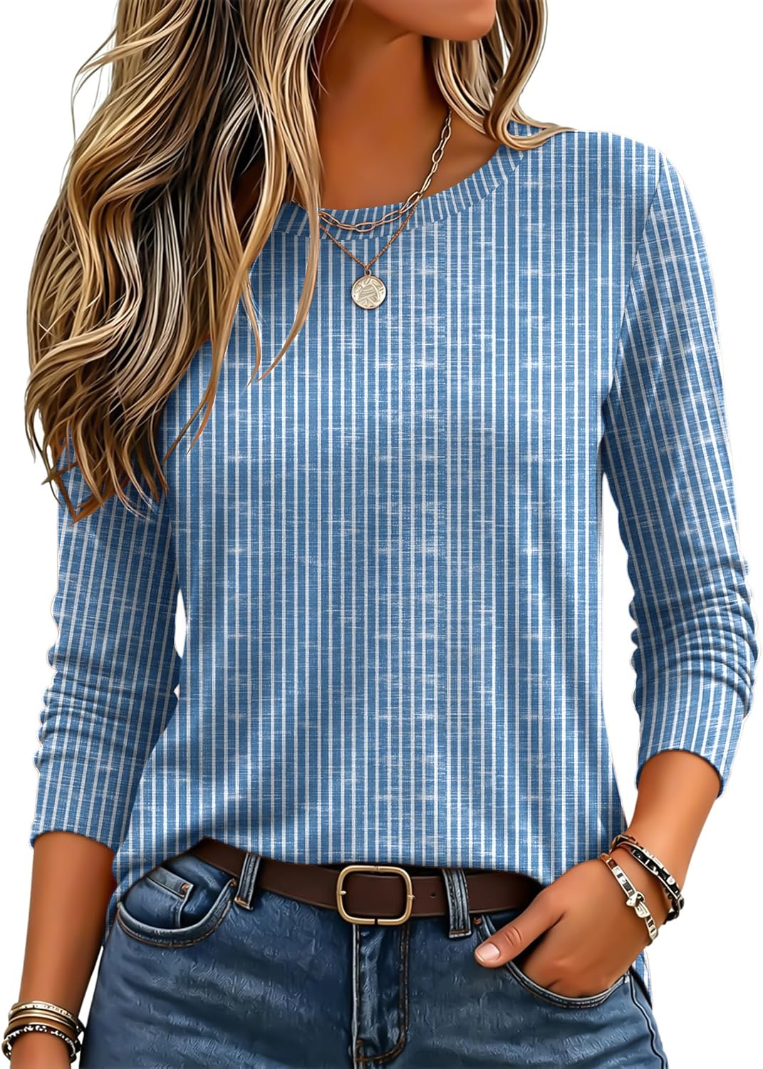 Zeagoo Women’s Casual Long Sleeve Basic Tee