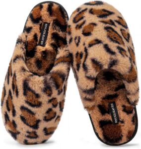 Snug Leaves Women’s Fuzzy Memory Foam Slippers