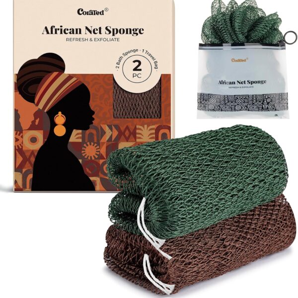 CORATED African Net Sponge – Exfoliating Bath Sponge