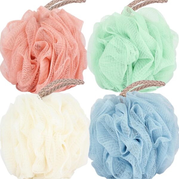 Fu Store Loofah Sponge Set – 4 Pack Bath Sponges