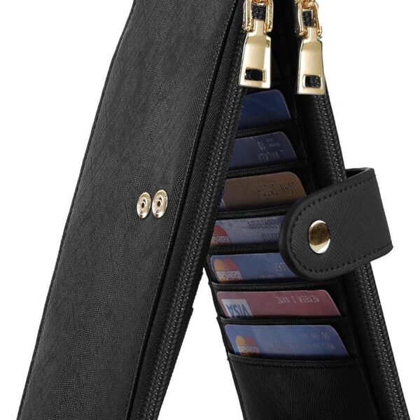 Travelambo RFID Bifold Wallet for Women – Zipper Pocket