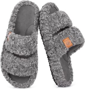 EverFoams Women’s Fuzzy Memory Foam Slippers