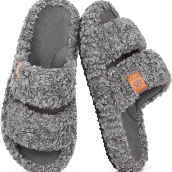 EverFoams Women’s Fuzzy Memory Foam Slippers