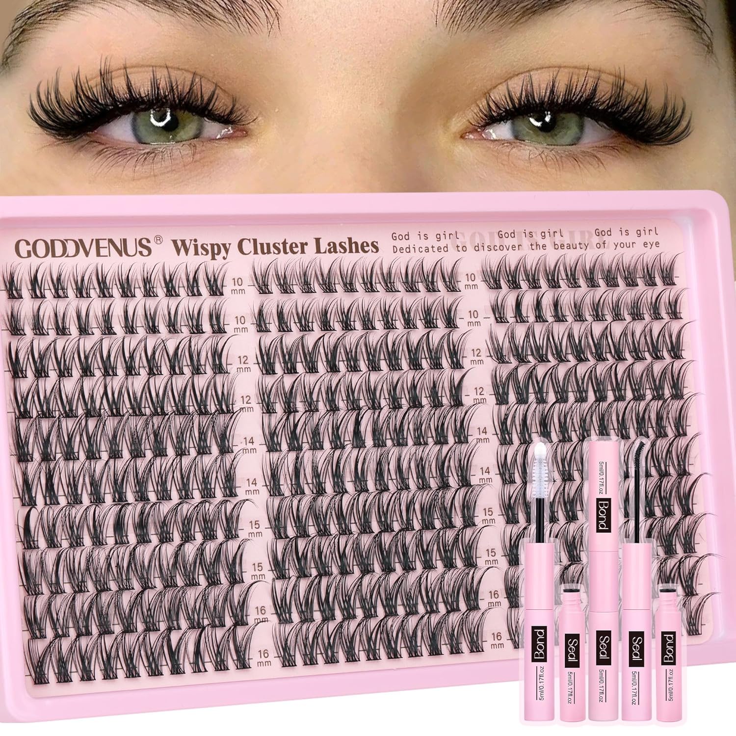 Goddvenus Lash Clusters Kit – 300 Pcs DIY Extensions