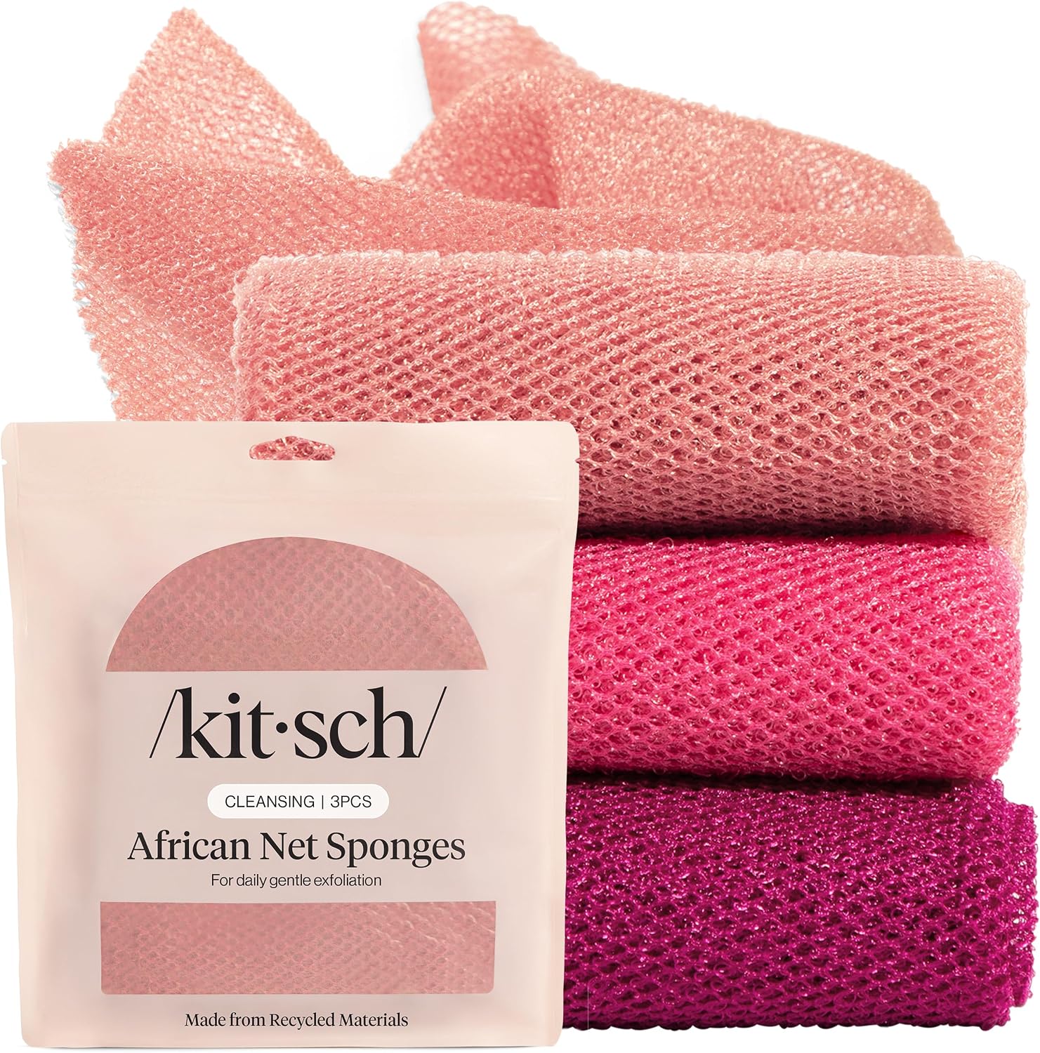 Kitsch African Net Sponge – 3 Pack Exfoliating